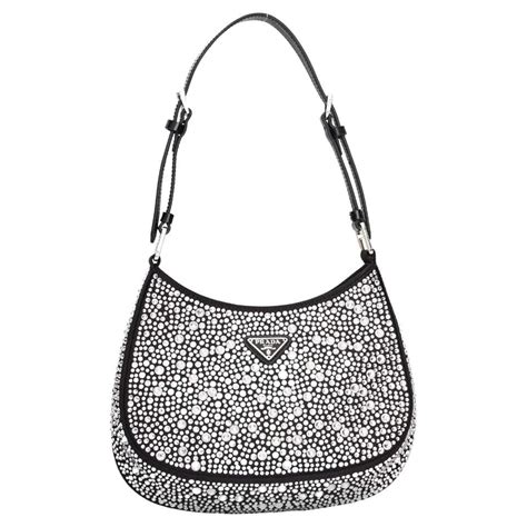 prada bag with rhinestones|bedazzled Prada bag.